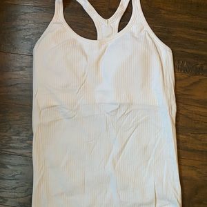 Lulu White Ebb to Street Tank Top size 8